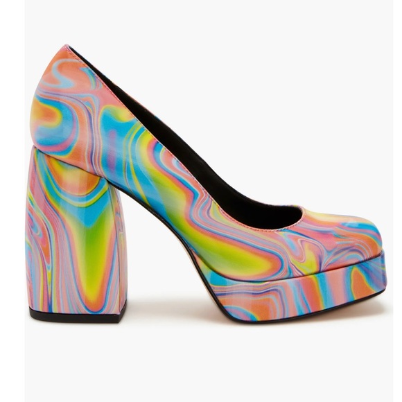 🌸NEW KATTY PERRY 🌈 Rainbow 🌈 Multi SHOES 👠 Sz 8 With Box. - Picture 3 of 12